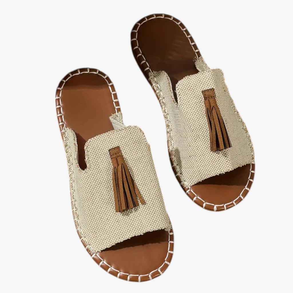 Dame Flade Sandaler med Tassel og Lukket Tå