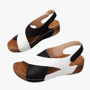 Dame Plateau Sandaler med Svangstøtte og Velcro