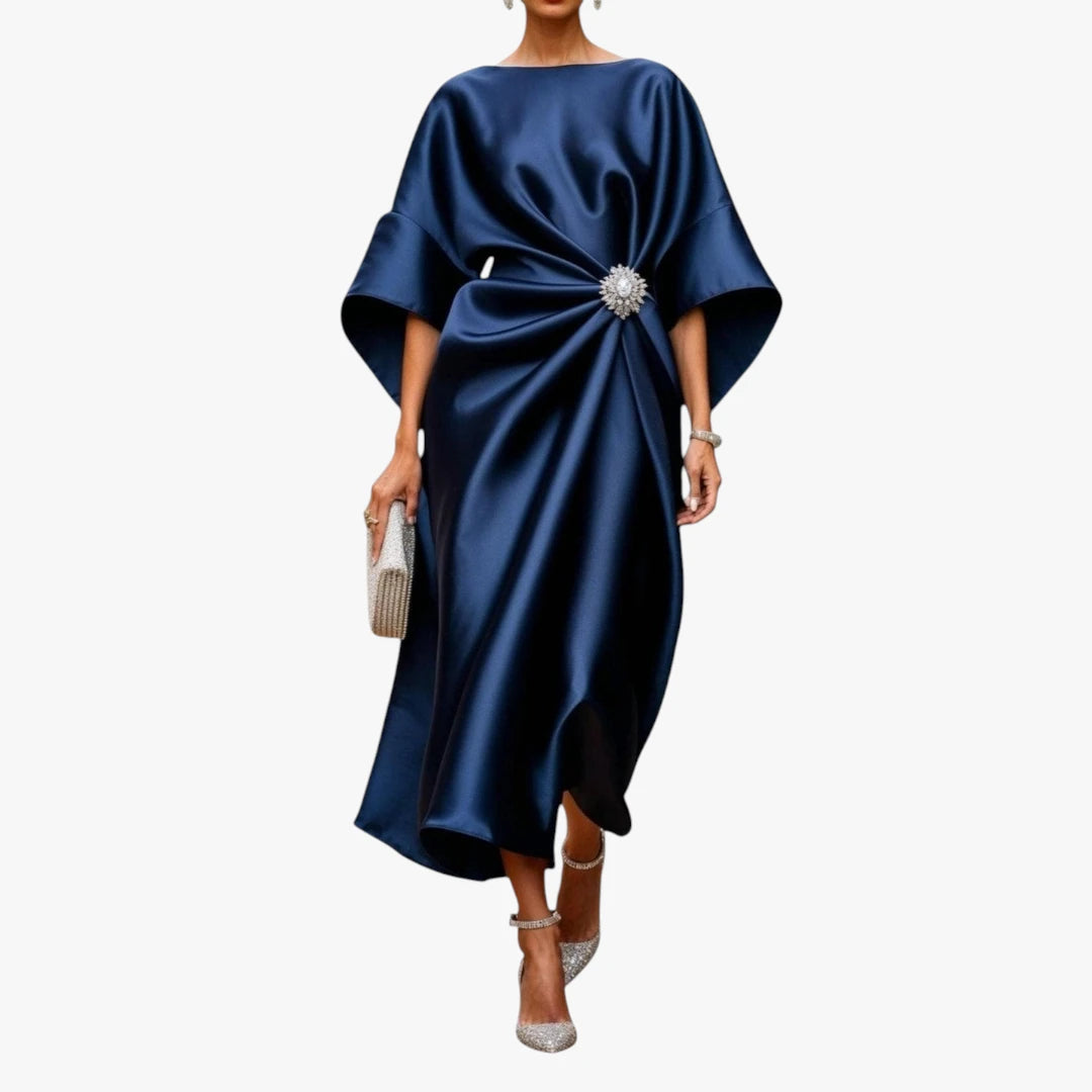 Dame Elegant Maxi Gallakjole med Lange Ærmer