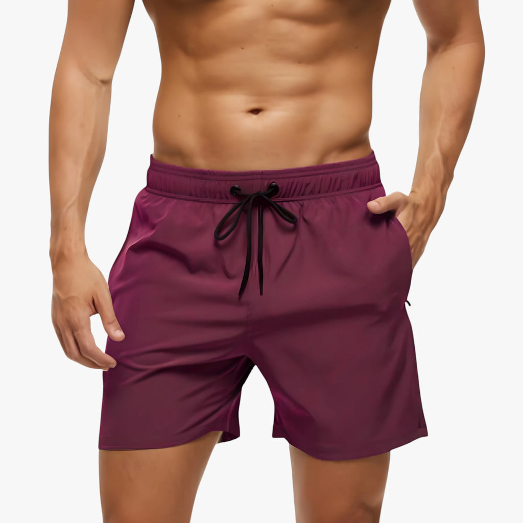 Herre Løse Badeshorts med Snøre og Sidelommer