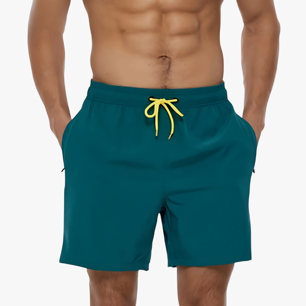 Herre Løse Badeshorts med Snøre og Sidelommer