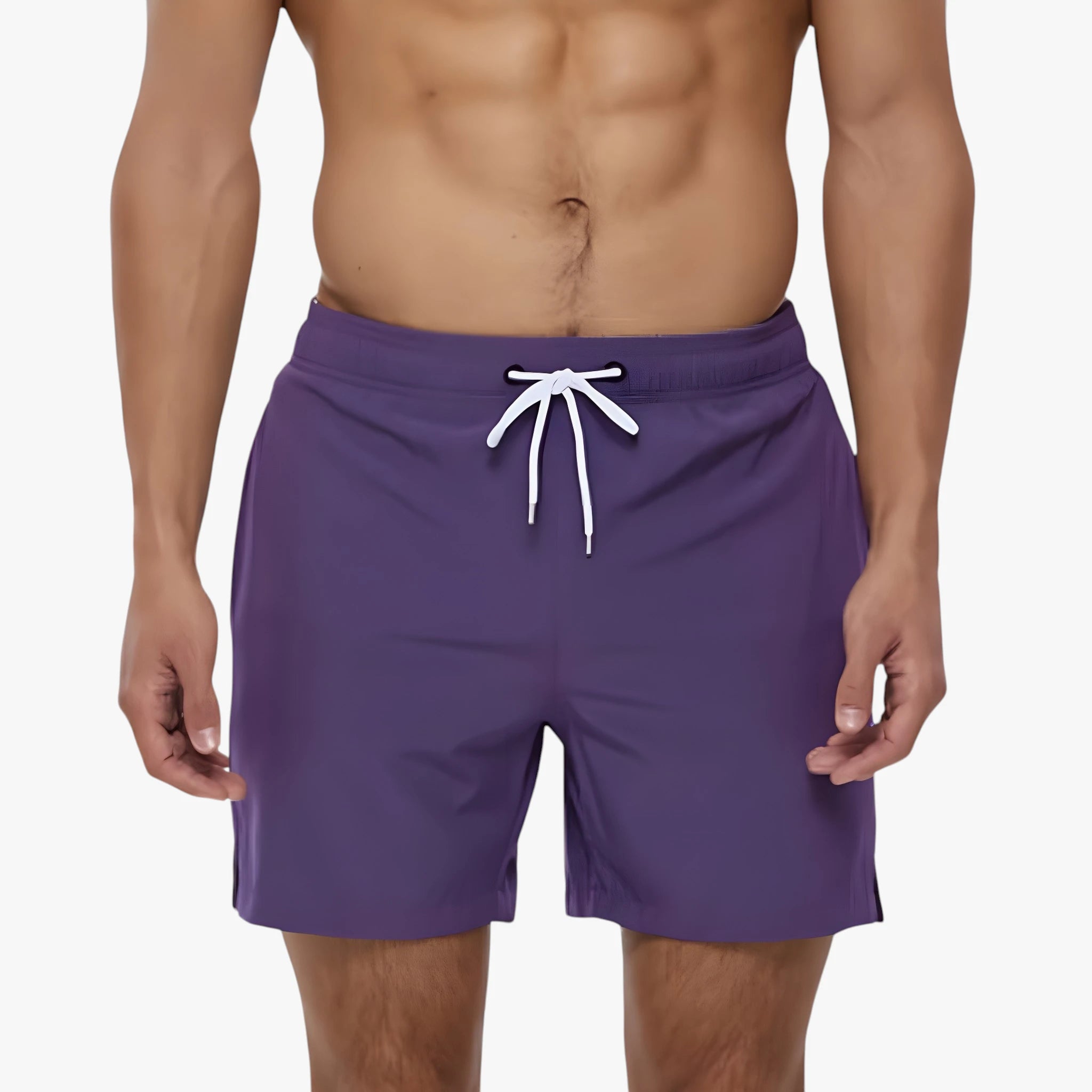 Herre Løse Badeshorts med Snøre og Sidelommer