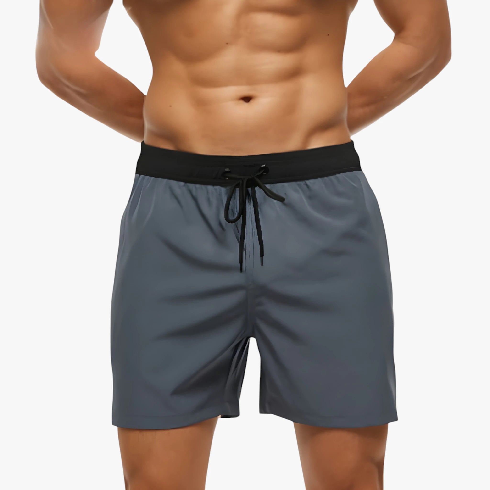 Herre Løse Badeshorts med Snøre og Sidelommer