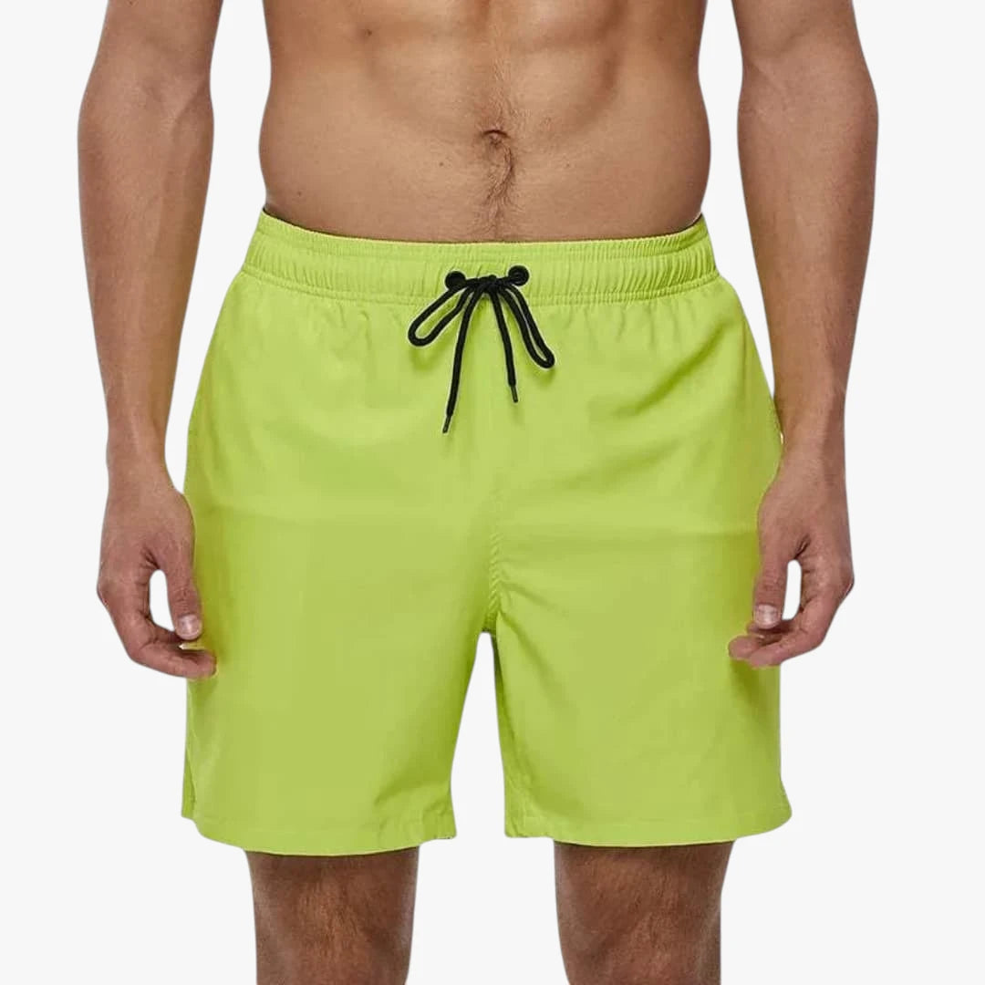 Herre Løse Badeshorts med Snøre og Sidelommer