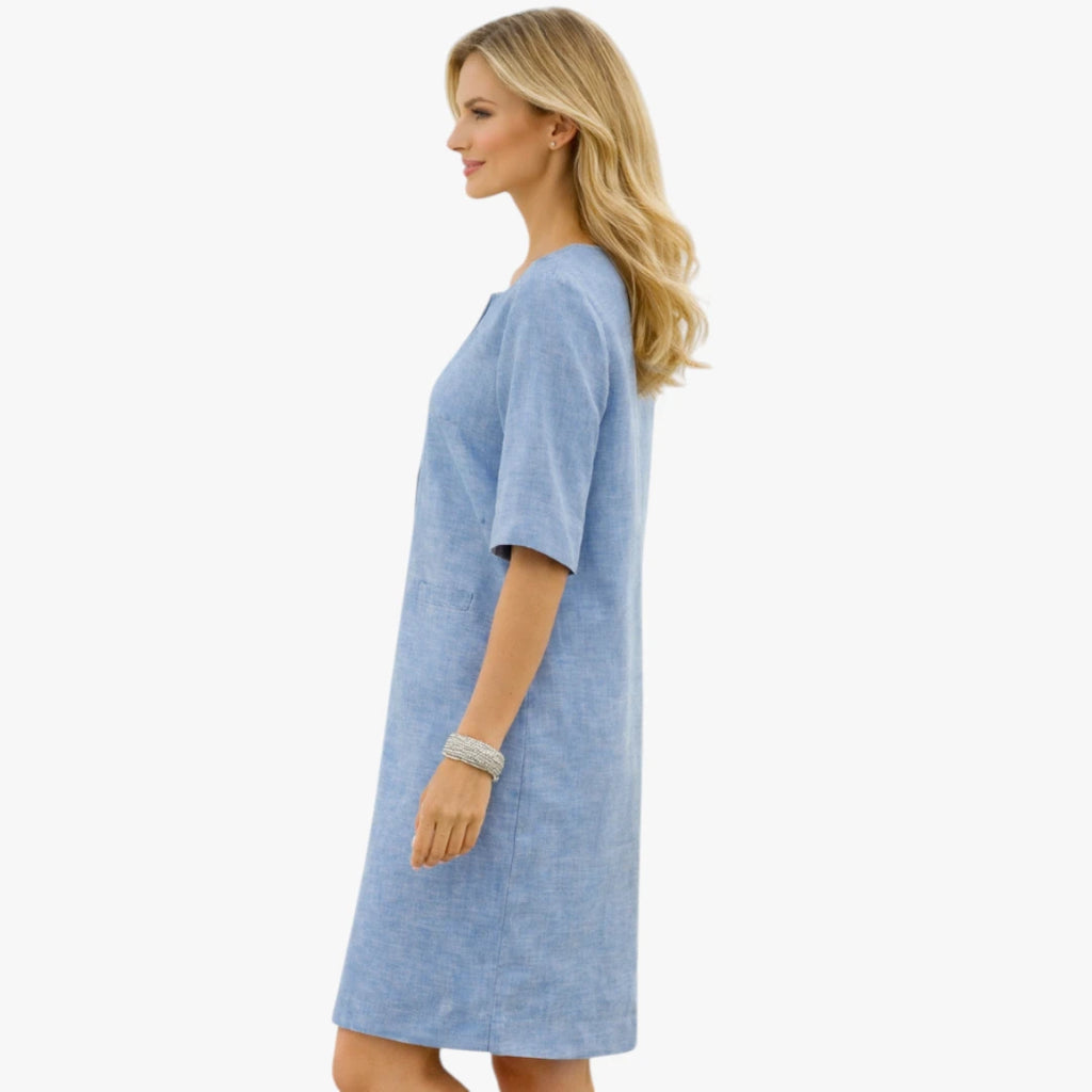 Dame Elegant Mini Sommerkjole med Ærmer