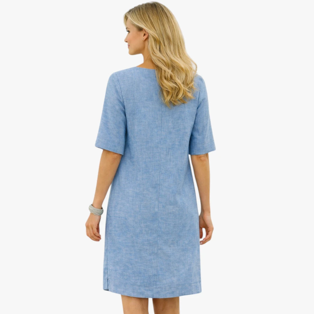 Dame Elegant Mini Sommerkjole med Ærmer