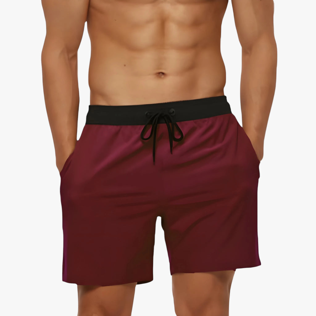 Herre Løse Badeshorts med Snøre og Sidelommer