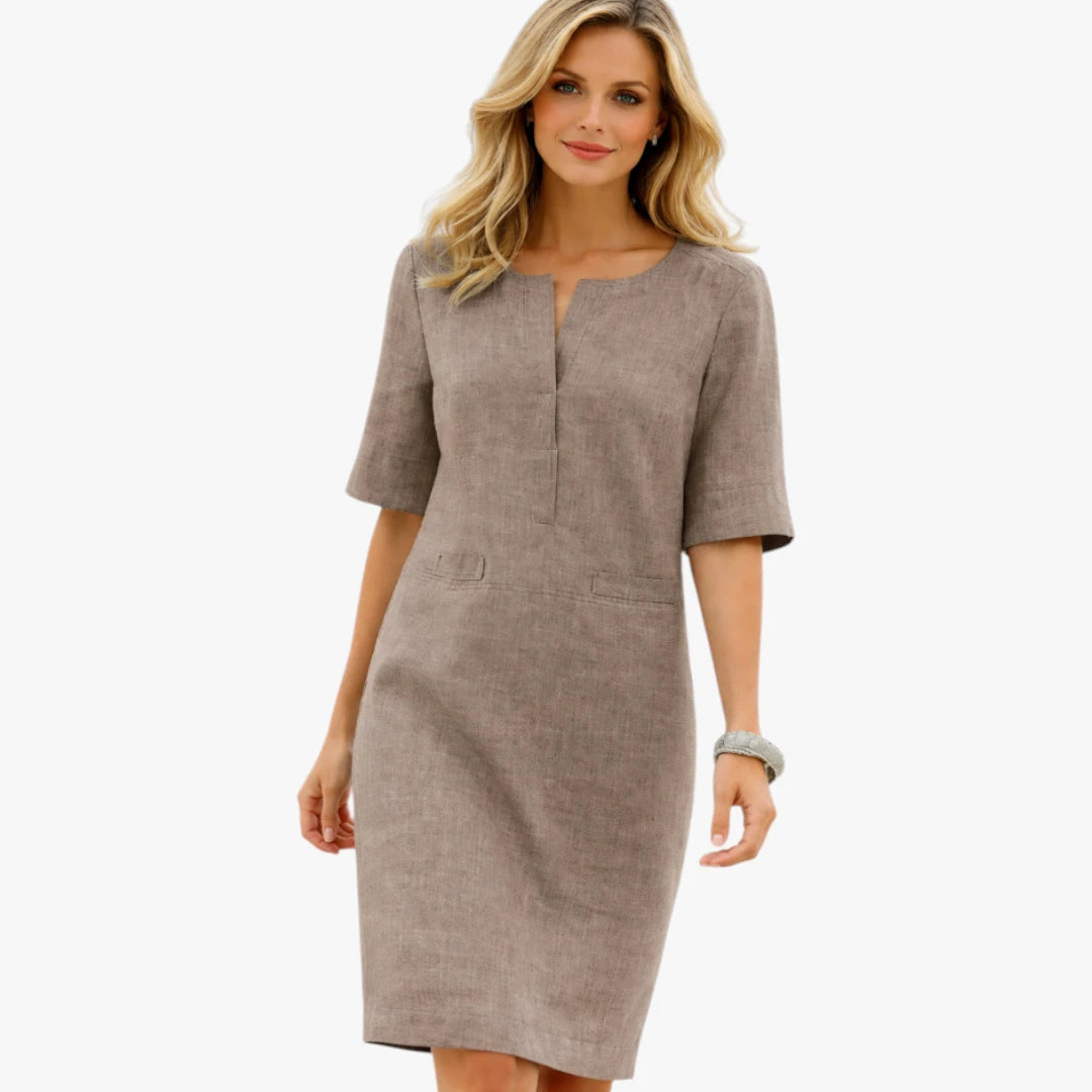 Dame Elegant Mini Sommerkjole med Ærmer
