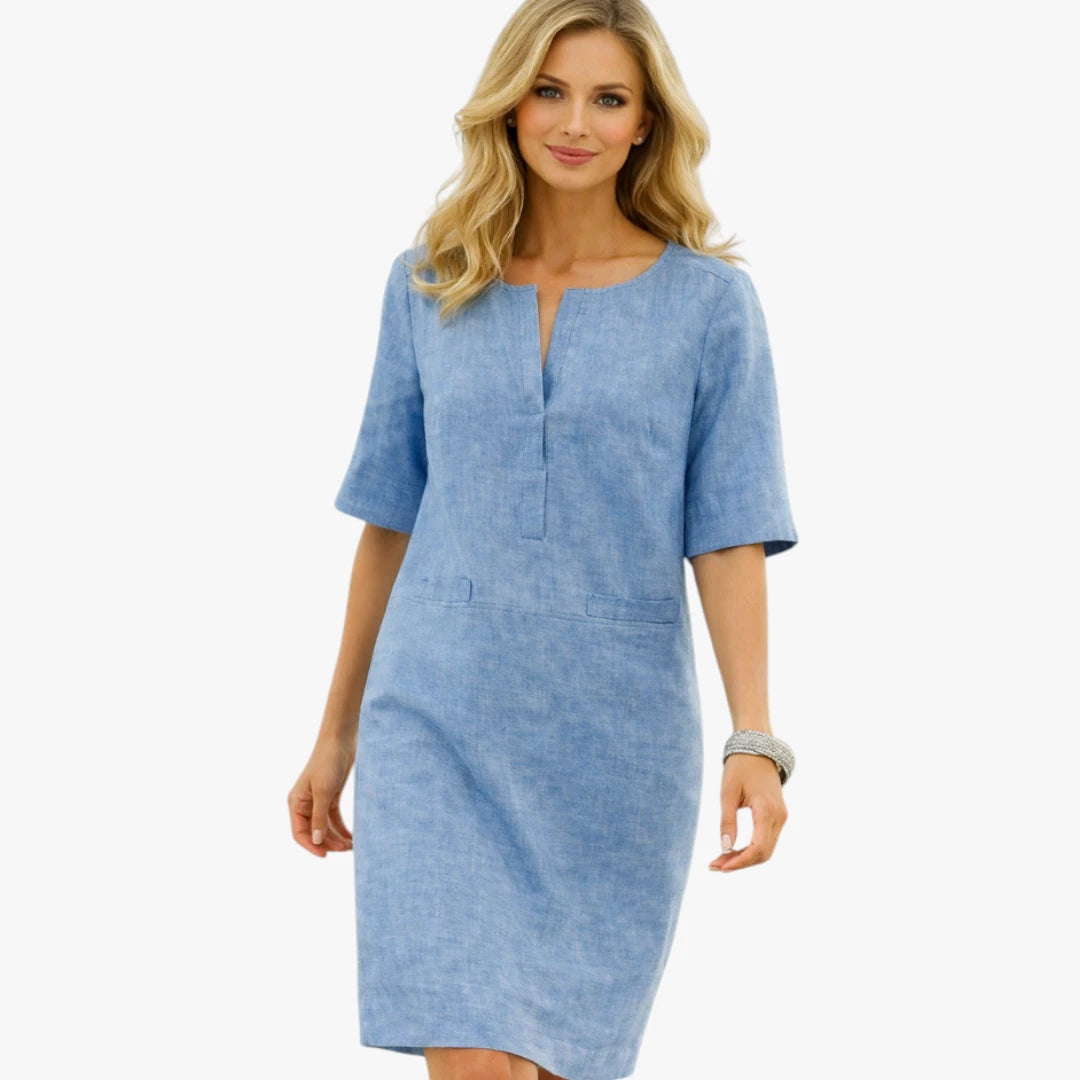 Dame Elegant Mini Sommerkjole med Ærmer
