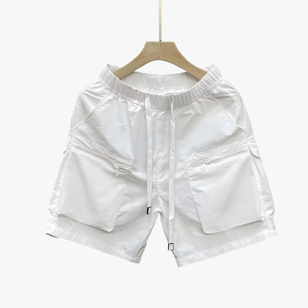 Herre Løse Cargoshorts med Lynlås og Lommer