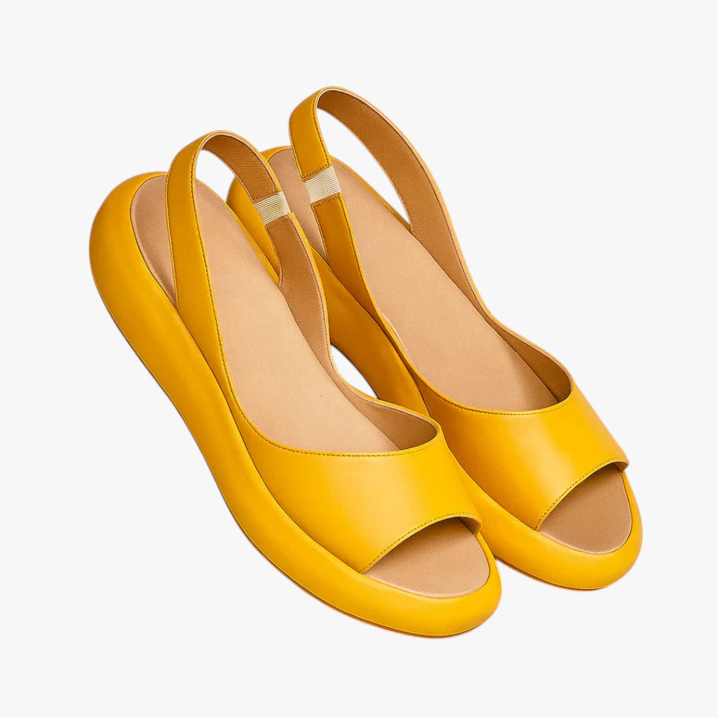 Dame Plateau Flade Sandaler med Svangstøtte og Rem