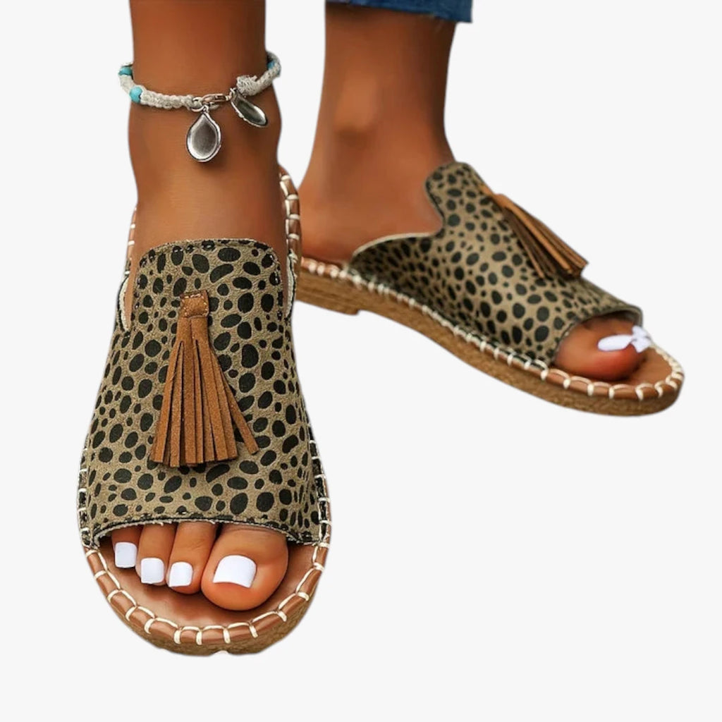 Dame Flade Sandaler med Tassel og Lukket Tå