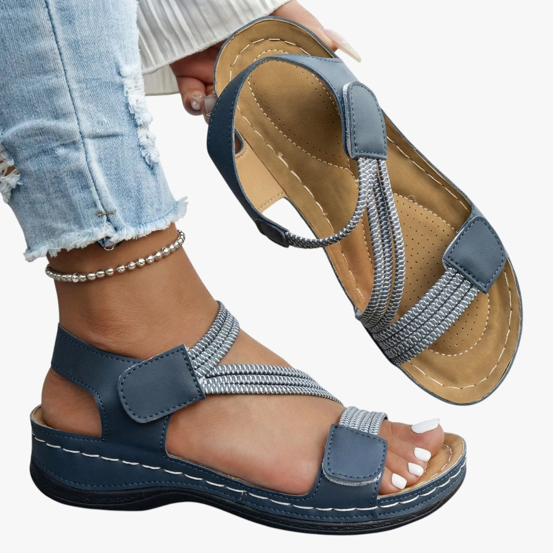 Dame Sunde Sandaler med Velcro og Svangstøtte