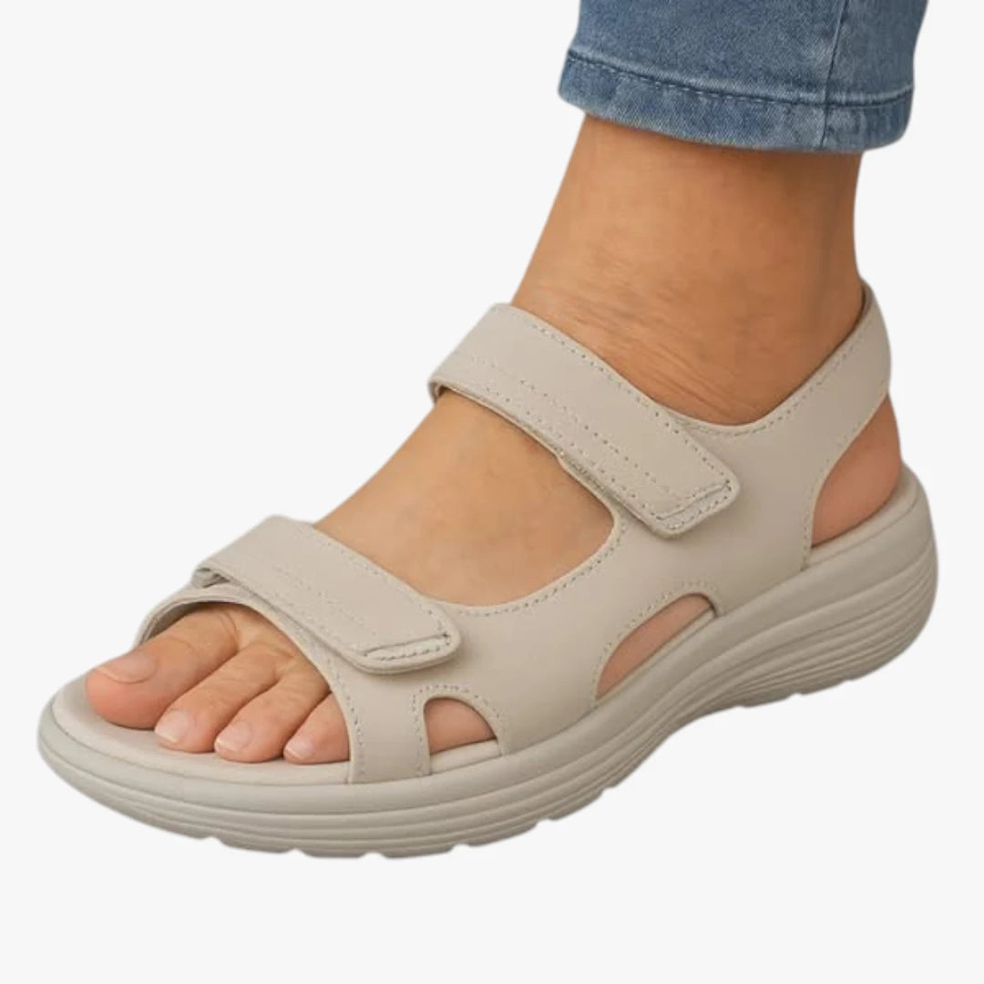 DameVandresandaler med Velcro og Svangstøtte
