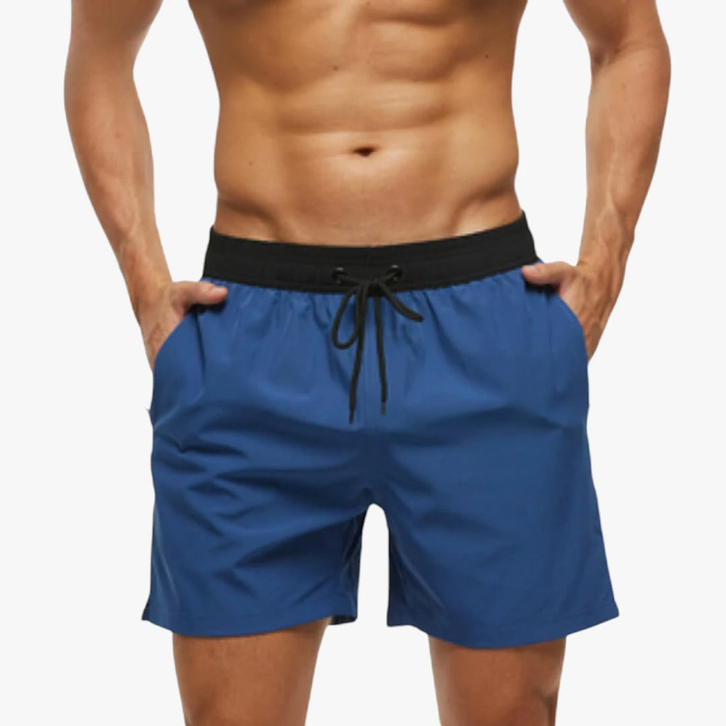 Herre Løse Badeshorts med Snøre og Sidelommer