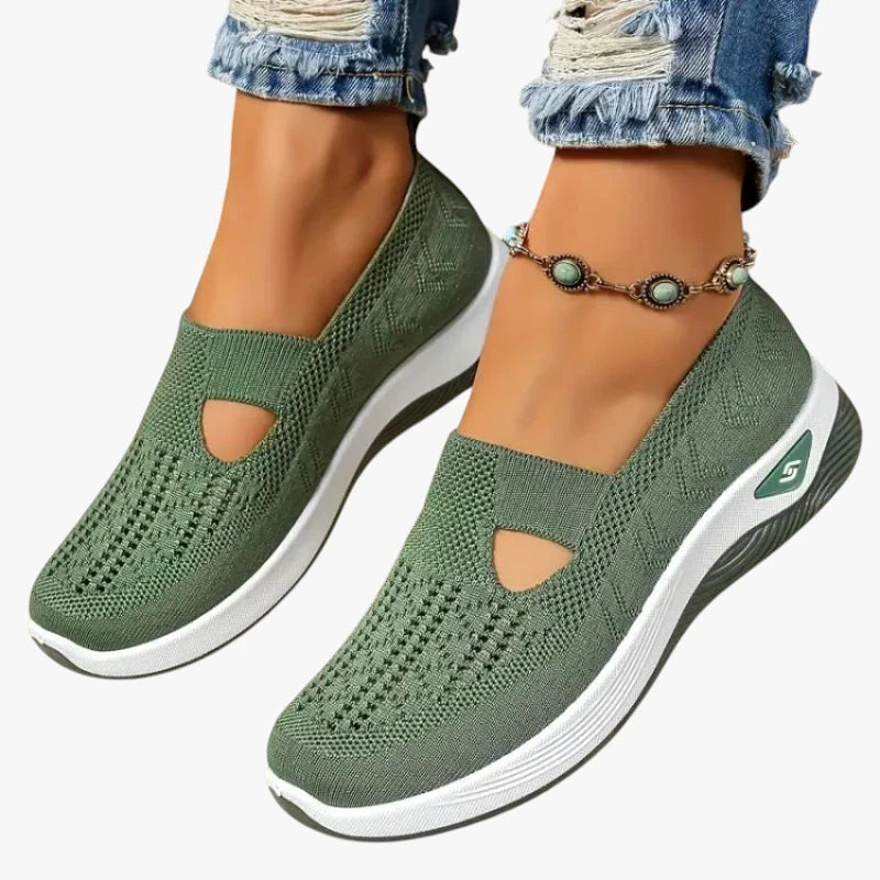 Dame Slip-on Løbesko med Svangstøtte og Lukkede Detaljer