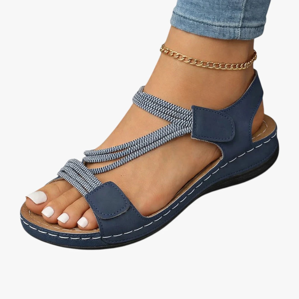 Dame Plateau Sandaler med Velcro og Svangstøtte