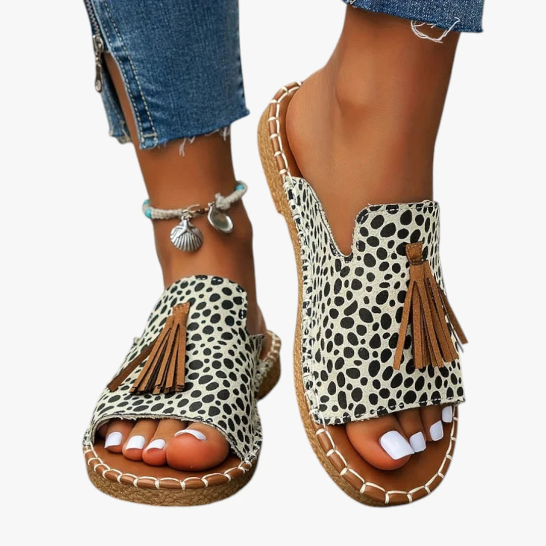 Dame Flade Sandaler med Tassel og Lukket Tå