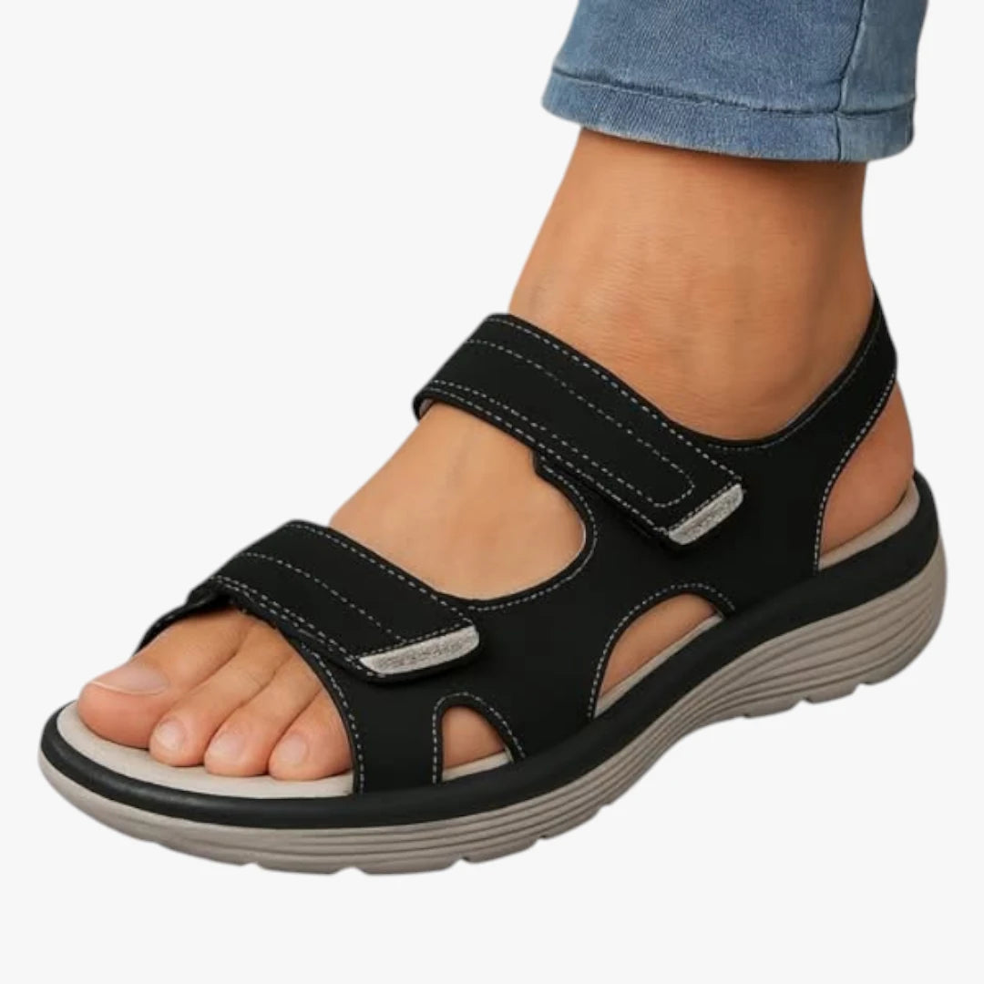 DameVandresandaler med Velcro og Svangstøtte