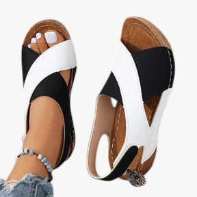 Dame Plateau Sandaler med Svangstøtte og Velcro