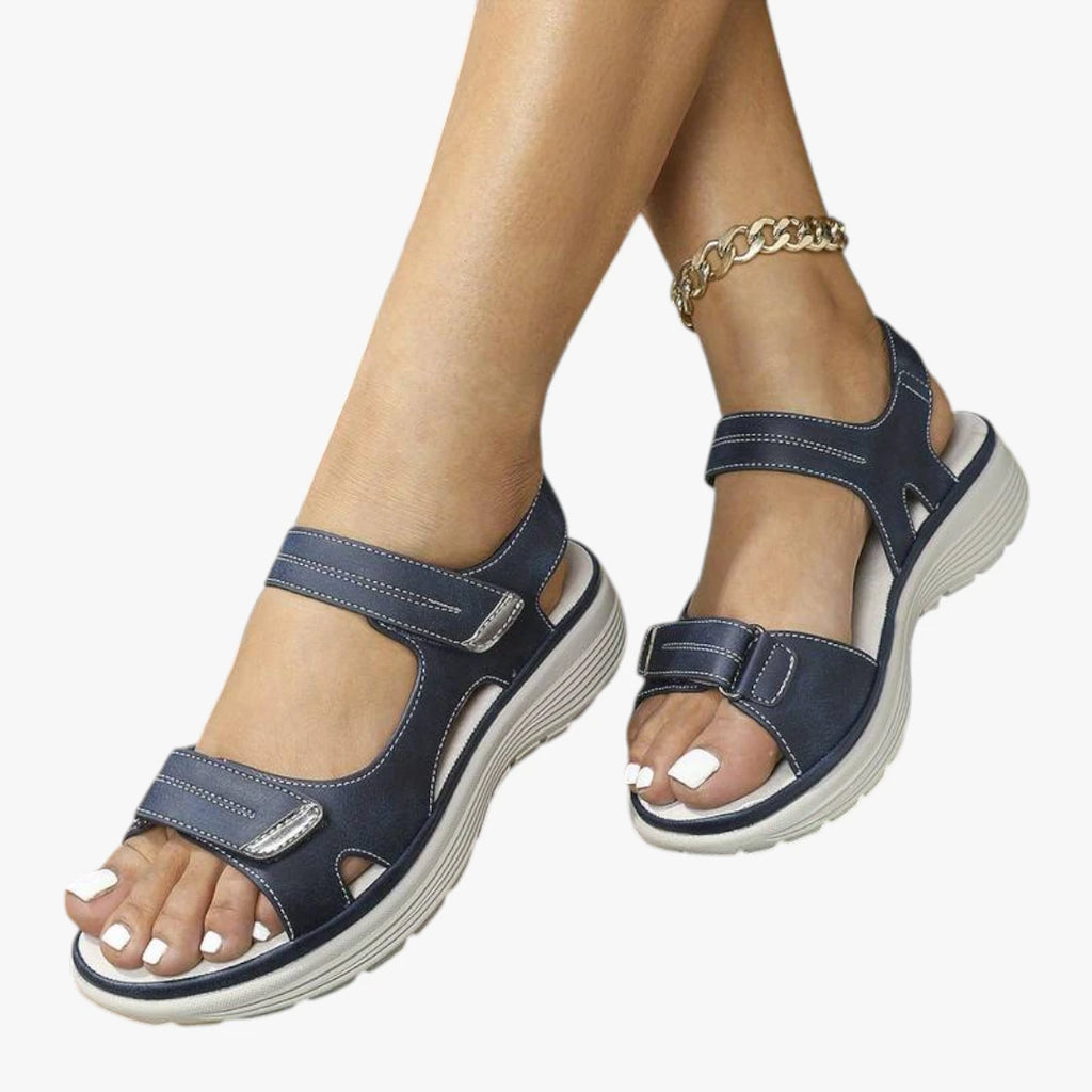 DameVandresandaler med Velcro og Svangstøtte