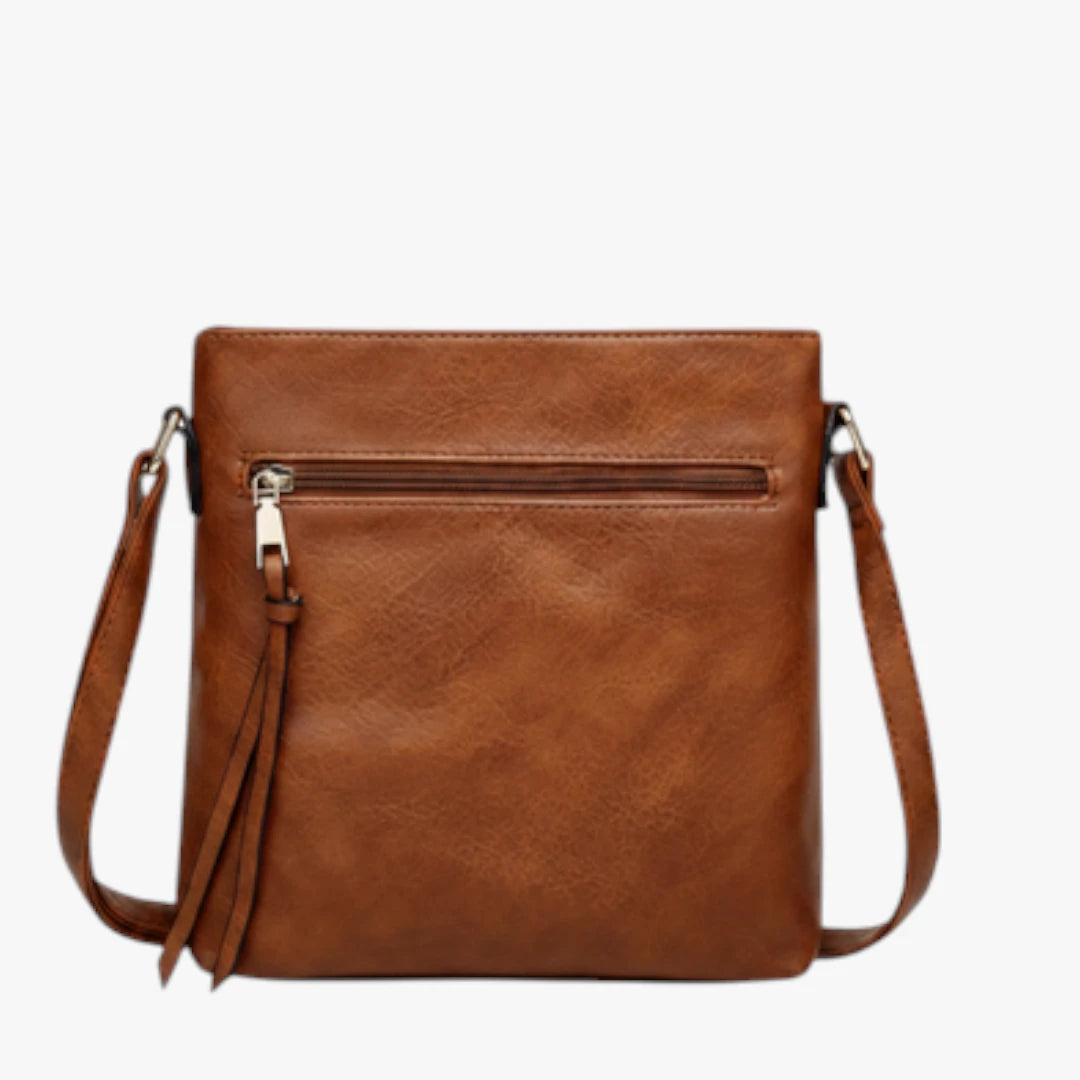 Vintage Skuldertaske med Lynlås og Skulderrem