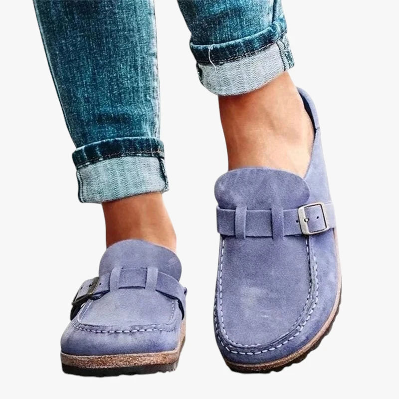 Dame Slip-on Træsko med Svangstøtte og Velcro