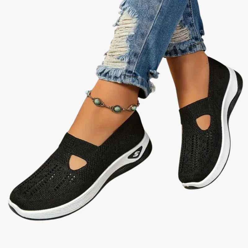 Dame Slip-on Løbesko med Svangstøtte og Lukkede Detaljer