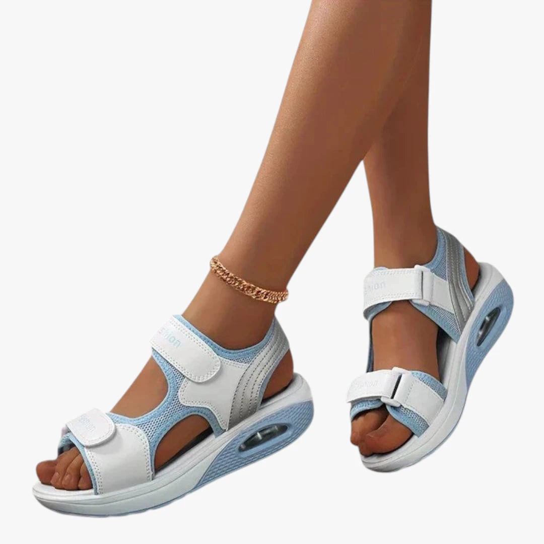 Dame Lette Sandaler med Velcro og Svangstøtte