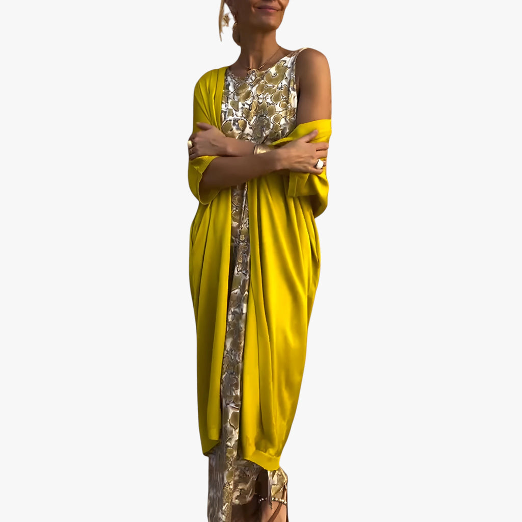 Dame Elegant Maxi Sommerkjole med Slåom