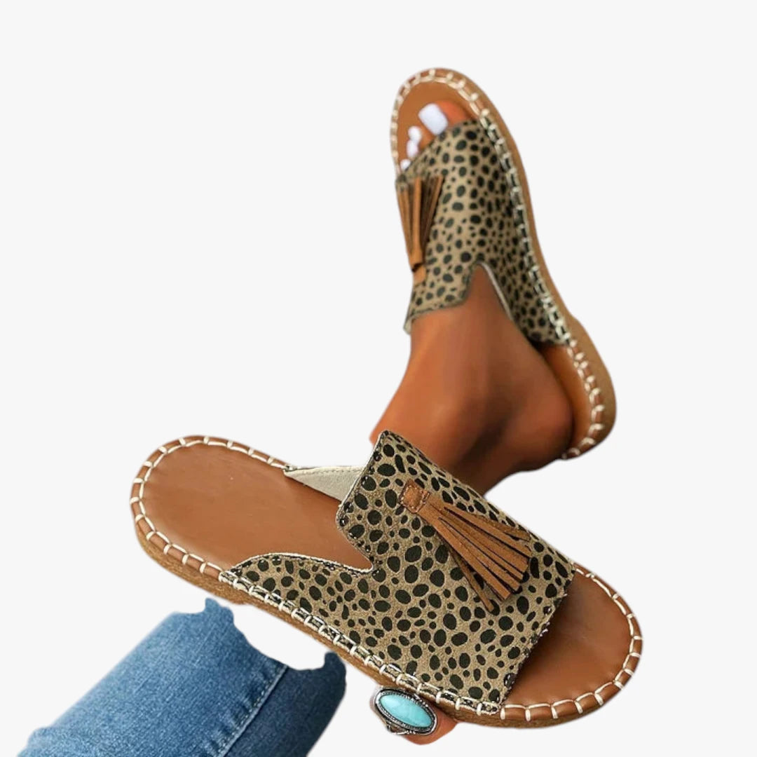 Dame Flade Sandaler med Tassel og Lukket Tå