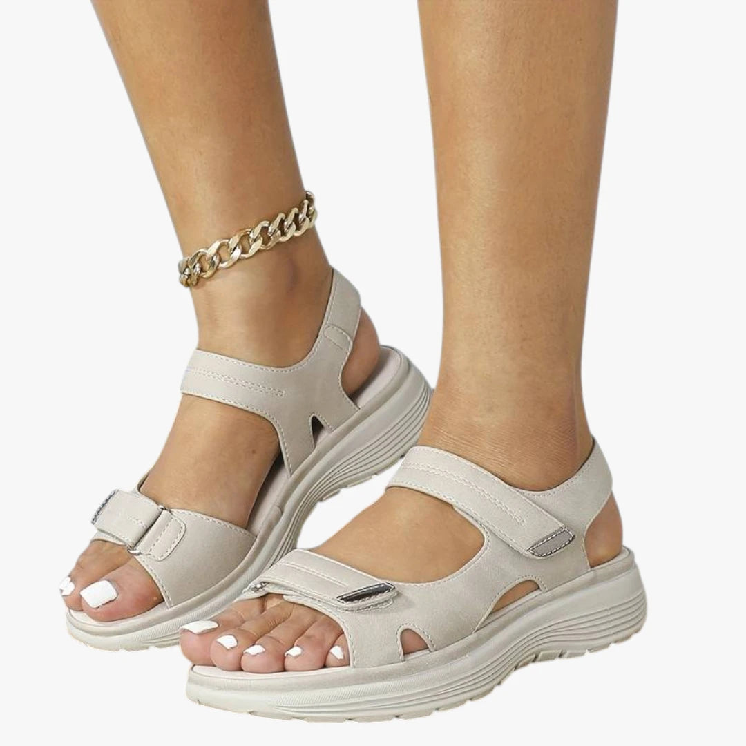 DameVandresandaler med Velcro og Svangstøtte