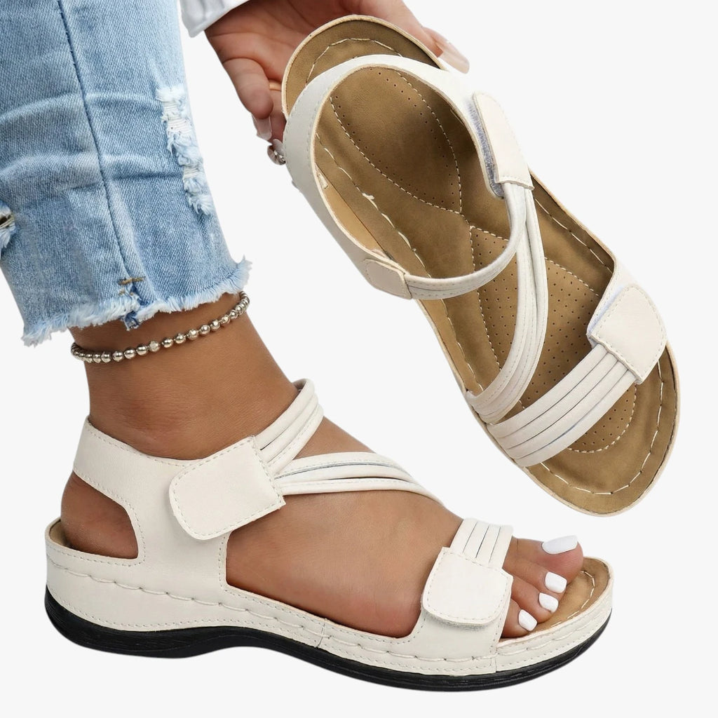 Dame Sunde Sandaler med Velcro og Svangstøtte