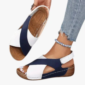 Dame Plateau Sandaler med Svangstøtte og Velcro