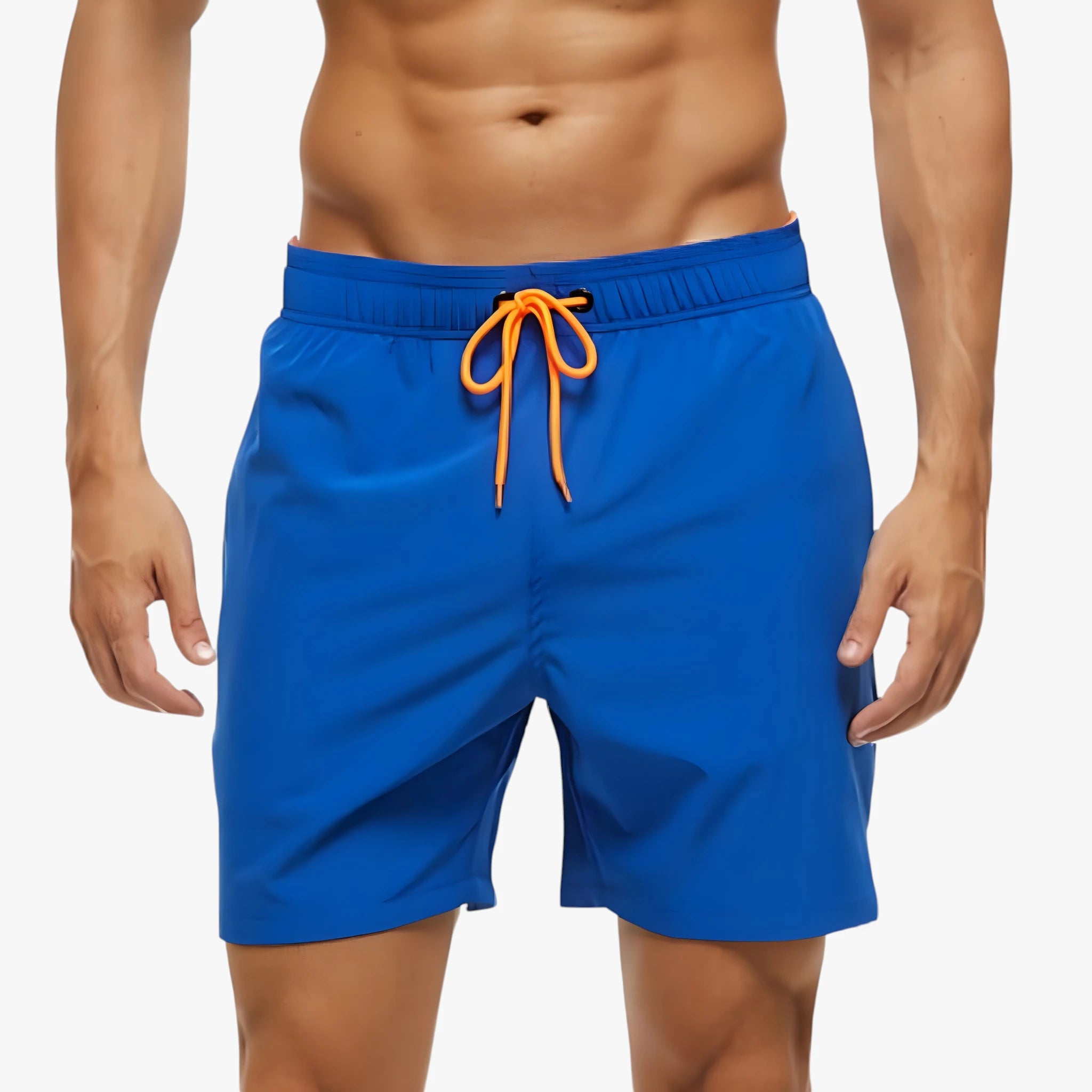 Herre Løse Badeshorts med Snøre og Sidelommer