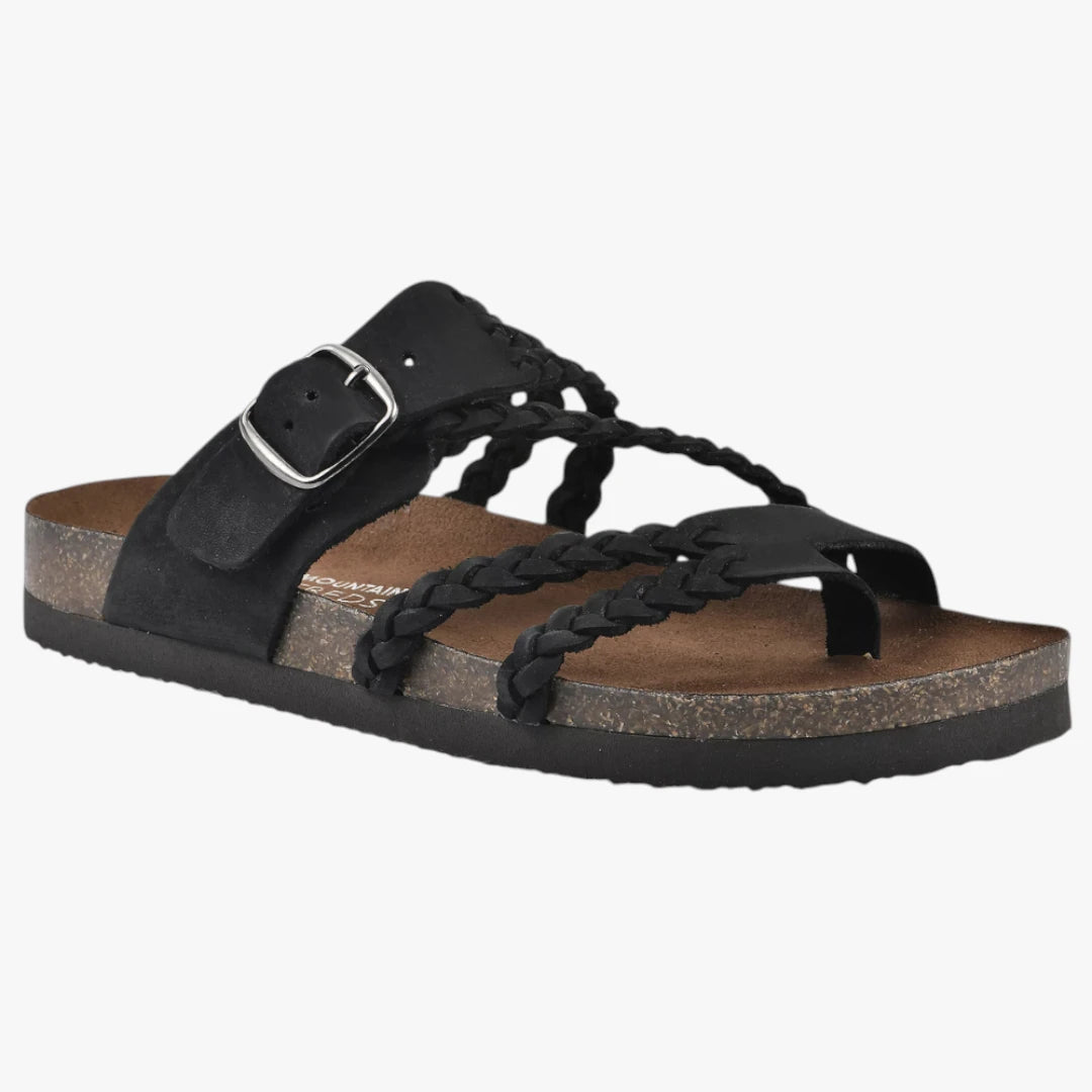 Dame Flettede Flade Sandaler med Svangstøtte og Rem