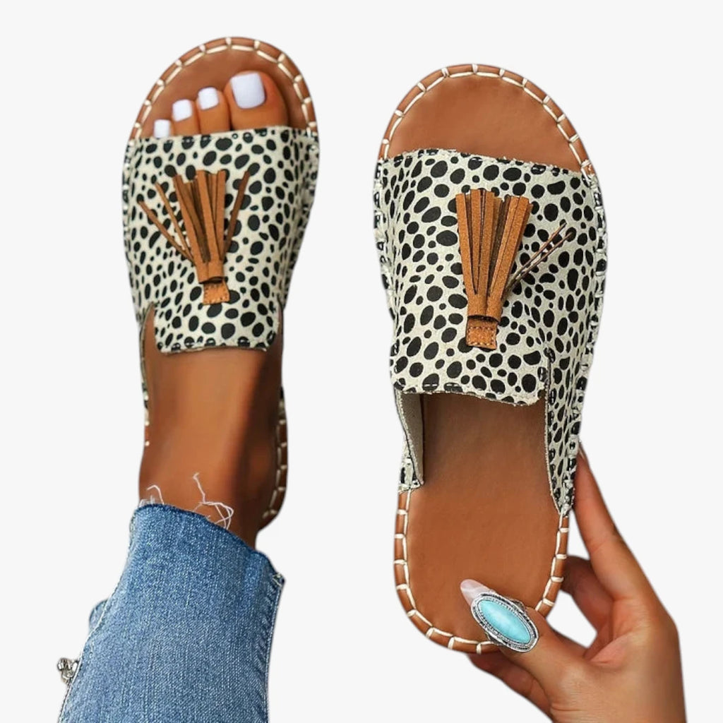 Dame Flade Sandaler med Tassel og Lukket Tå