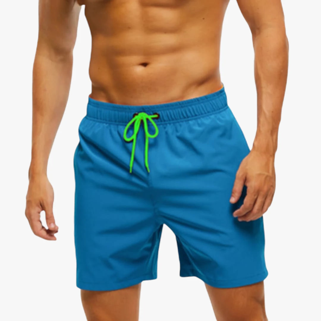 Herre Løse Badeshorts med Snøre og Sidelommer