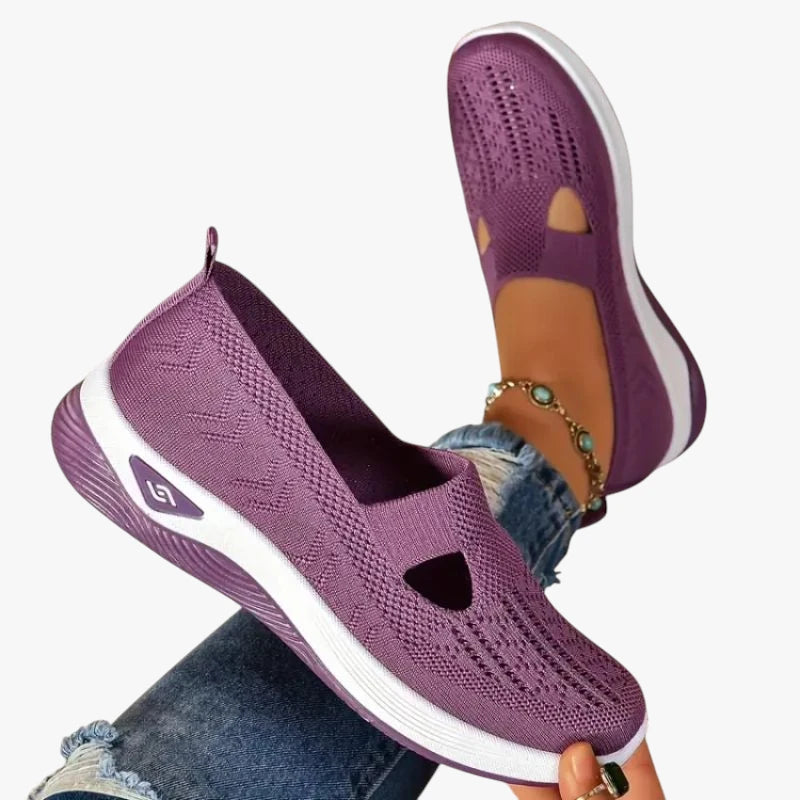 Dame Slip-on Løbesko med Svangstøtte og Lukkede Detaljer
