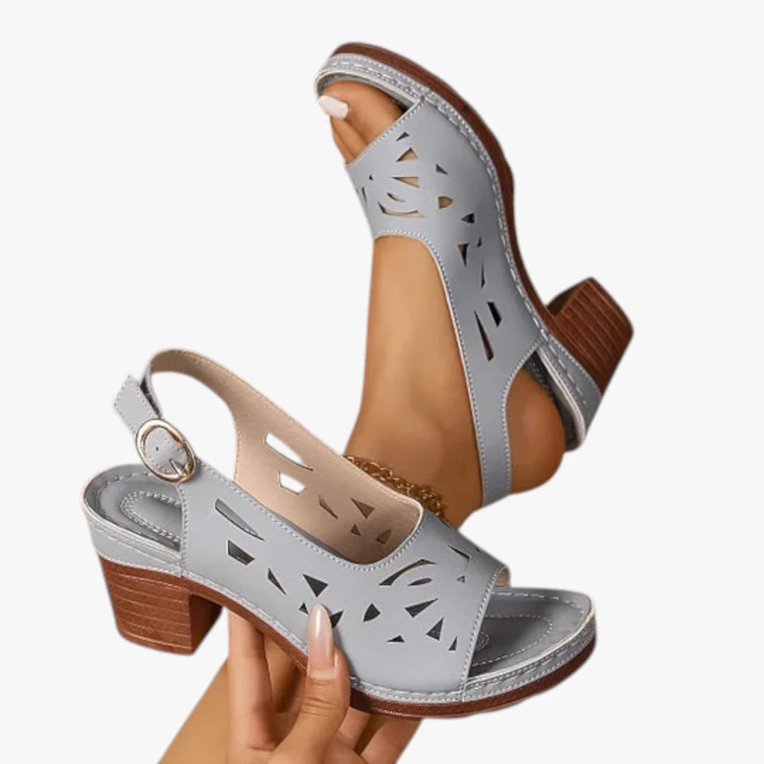 Dame Højhælede Sandaler med Svangstøtte og Blokhæl