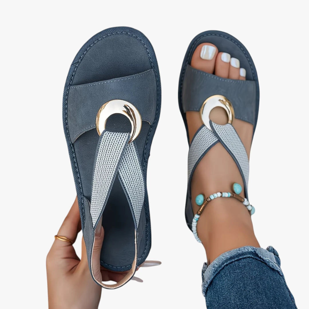 Dame Flade Sandaler med Svangstøtte og Rem