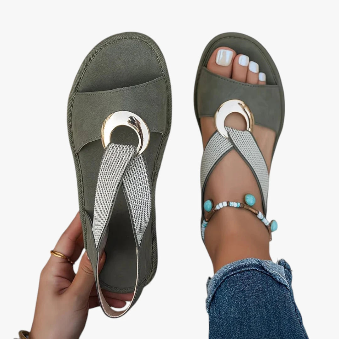 Dame Flade Sandaler med Svangstøtte og Rem