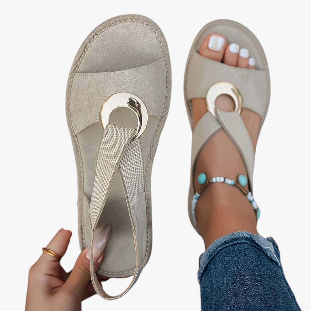 Dame Flade Sandaler med Svangstøtte og Rem