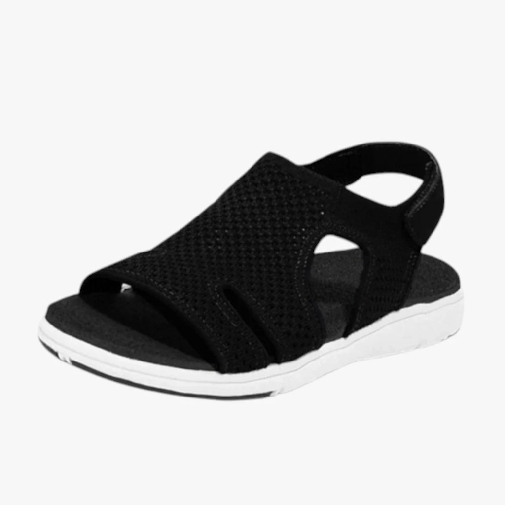 Dame Flade Sandaler med Velcro og Svangstøtte