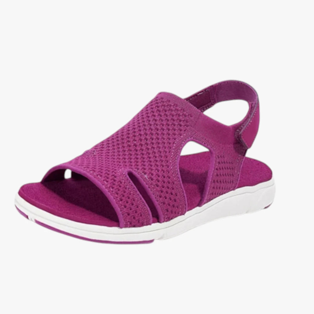 Dame Flade Sandaler med Velcro og Svangstøtte