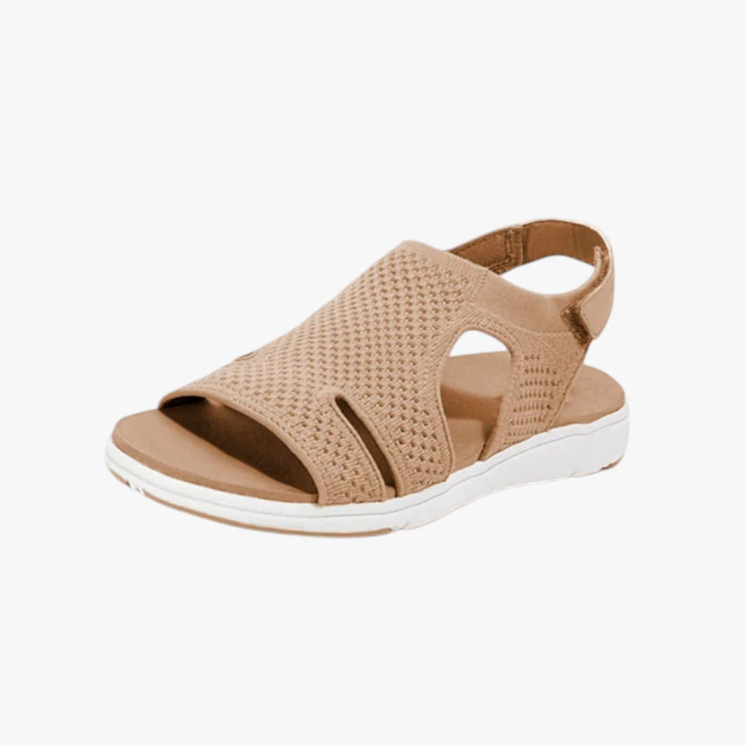 Dame Flade Sandaler med Velcro og Svangstøtte