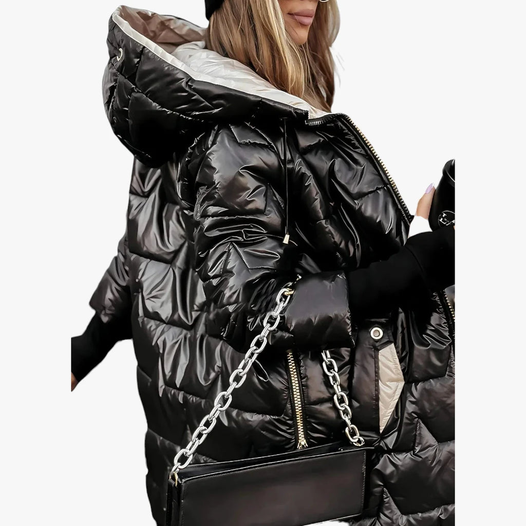 Dame lang quiltet jakke | Vinter