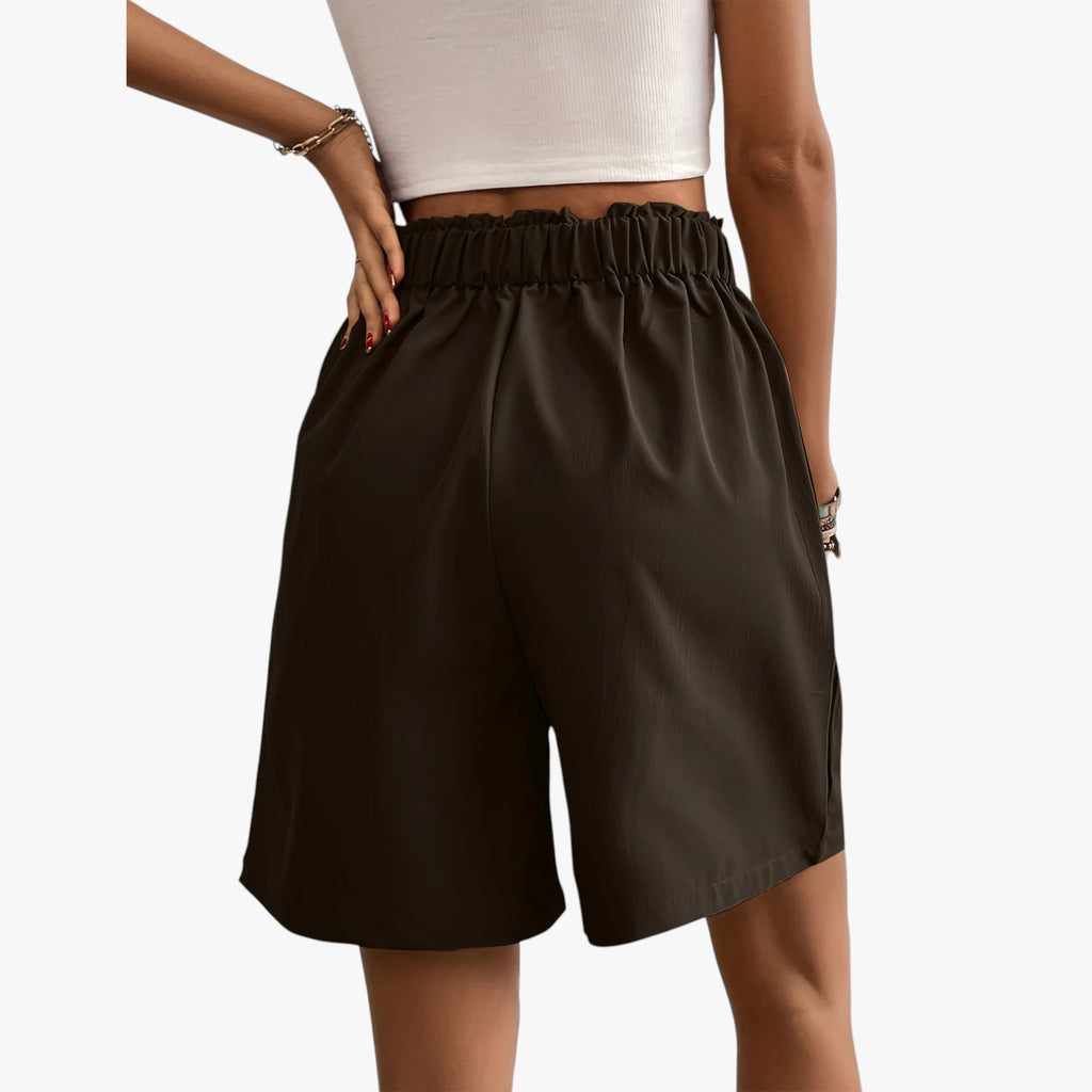 Dame Afslappede Shorts med Lommer og Knapper