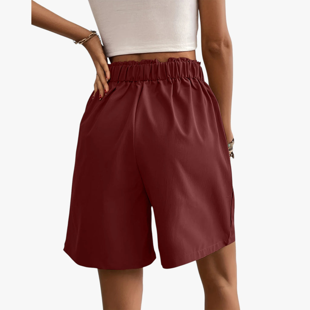 Dame Afslappede Shorts med Lommer og Knapper