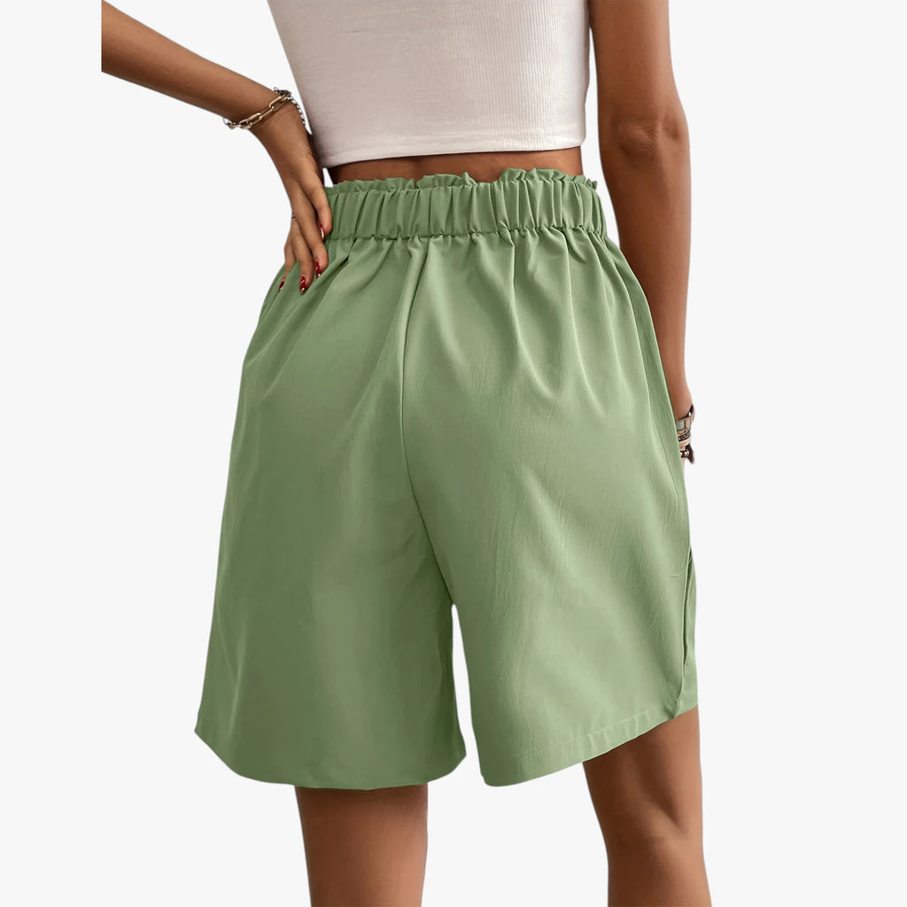 Dame Afslappede Shorts med Lommer og Knapper